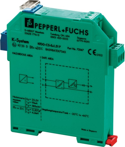 Barrier for XP95 Series Intrinsically Safe IS Devices